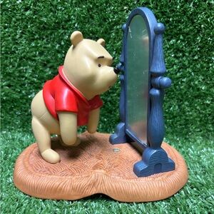 Disney Winnie the Pooh Ceramic Figurine - Red and Blue